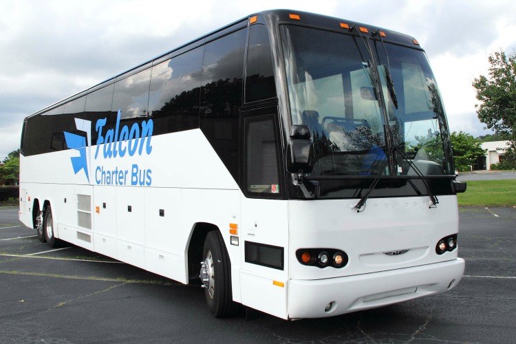 56-passenger charter bus