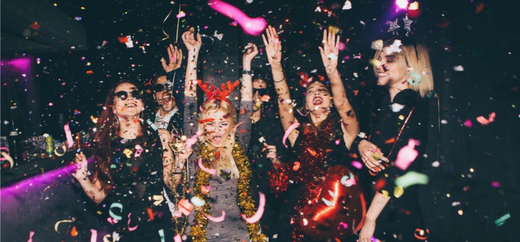 group of people having a good time at a club