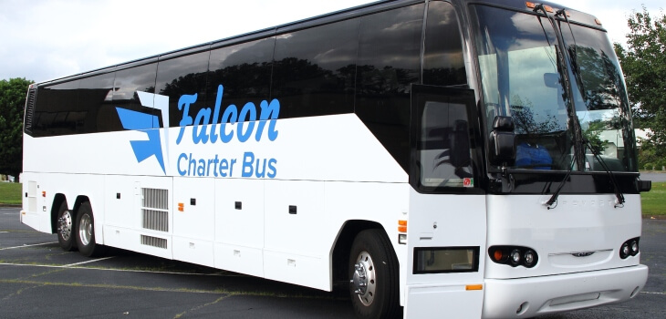 56-passenger charter bus